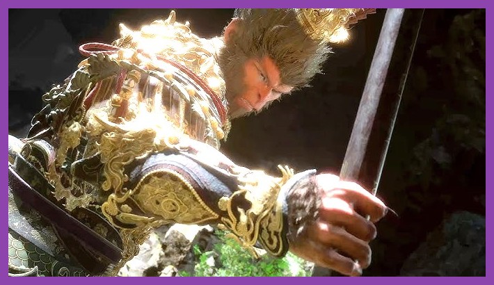 The Destined One fully equipped with endgame legendary armor and staff in Black Myth Wukong