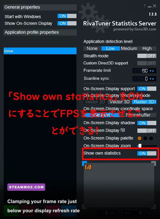 RivaTuner Statistics Server interface displaying perfectly flat frame time graphs