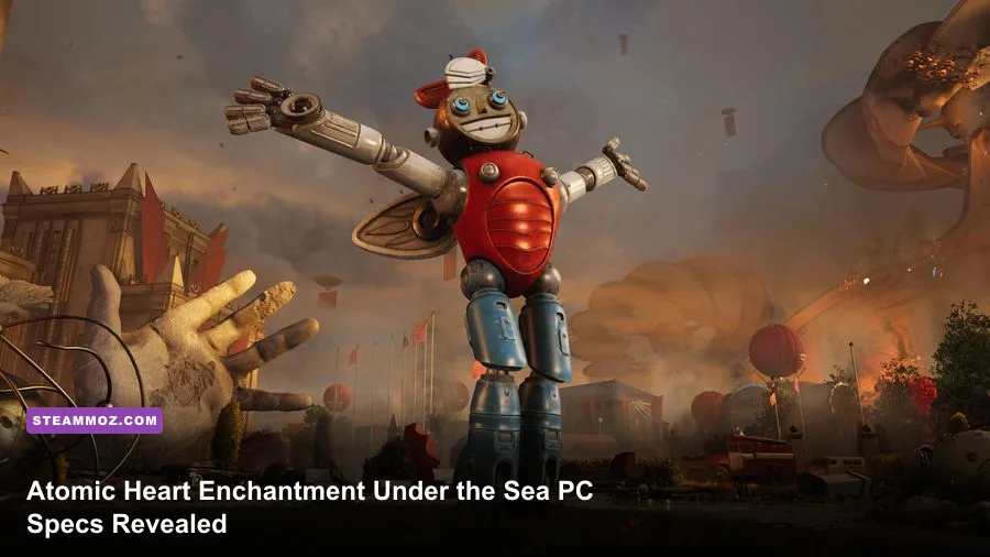 Atomic Heart Enchantment Under the Sea gameplay inside an underwater facility