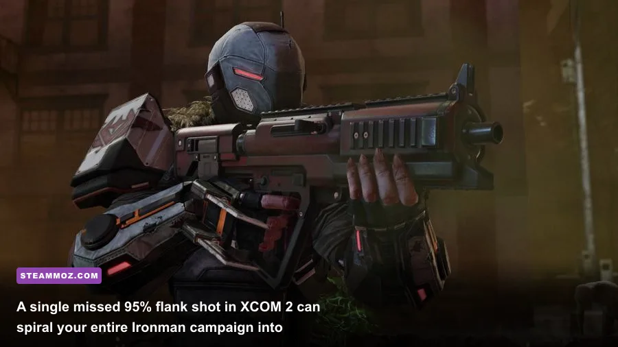 Elite soldier taking aim from high ground cover in XCOM 2 War of the Chosen