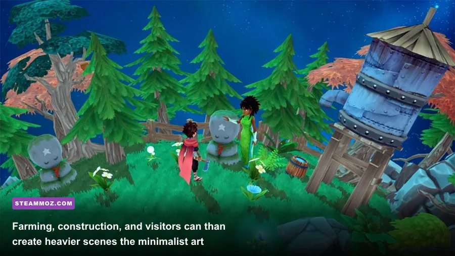 Deiland Pocket Planet farming and village-building gameplay on Arco's planet