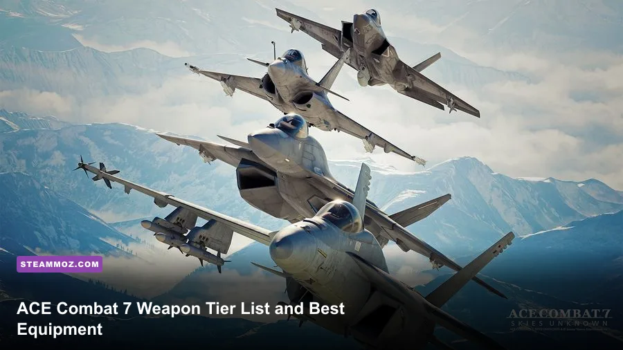 F-22A Raptor flying over clouds in ACE COMBAT 7 Skies Unknown