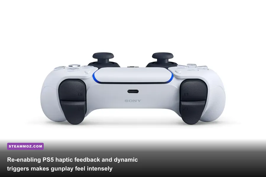 PlayStation 5 DualSense controller connected for PC gaming