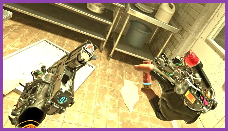 Combat encounter using the automatic shotgun in Half-Life Alyx