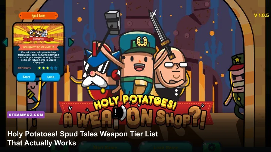 Holy Potatoes Spud Tales Journey To Olympus weapon shop and Olympus adventure gameplay