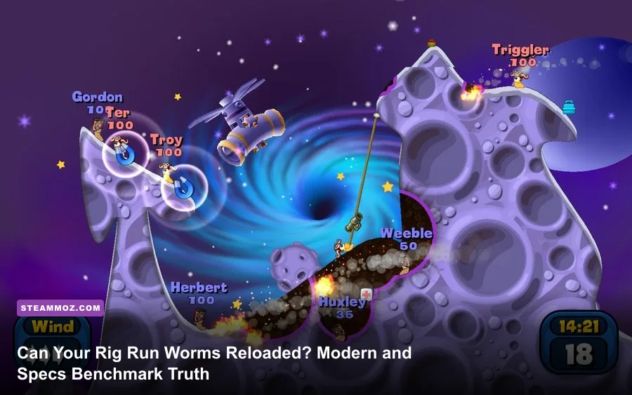 Worms Reloaded chaotic artillery battle with Holy Hand Grenade explosion