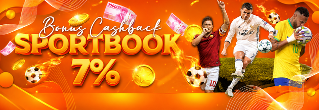 BONUS CASHBACK SPORTBOOKS 7% SETIAP MINGGU