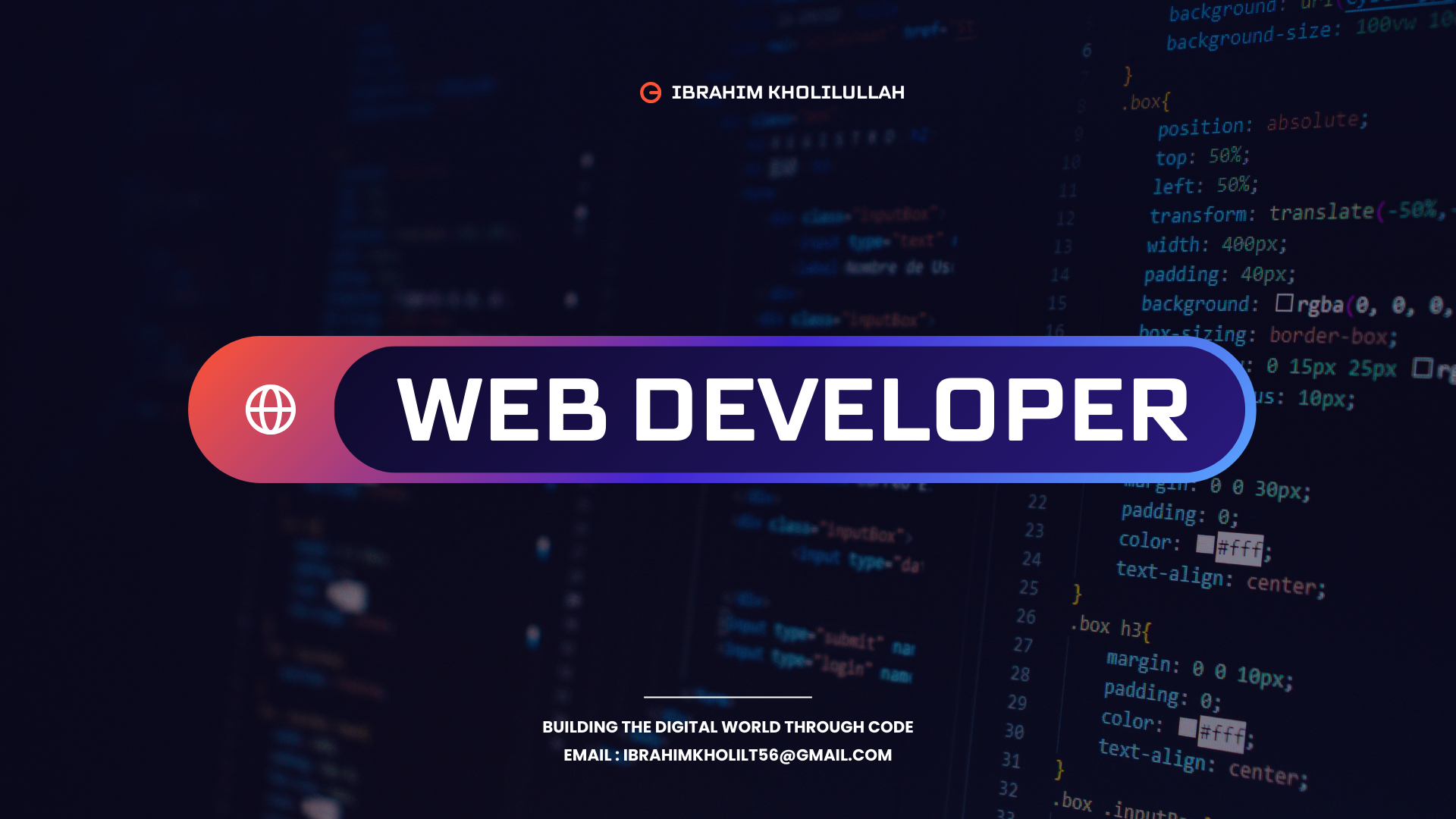 Orange and Purple Modern Web Developer Presentation