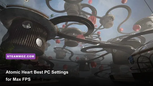 Atomic Heart gameplay in Facility 3826 showing the game's detailed Soviet science-fiction environment
