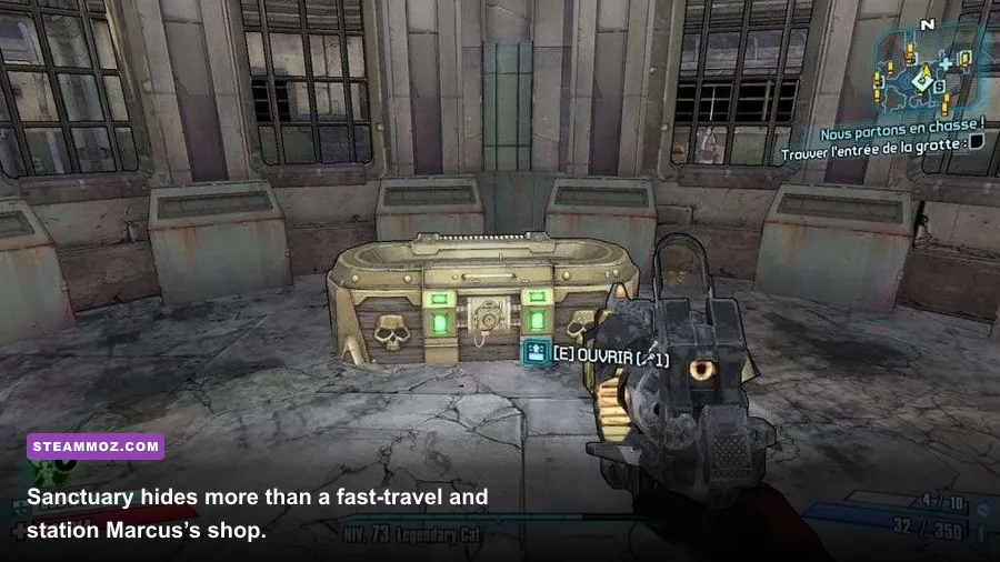 Hidden chest and secret loot location in Borderlands 2 Sanctuary