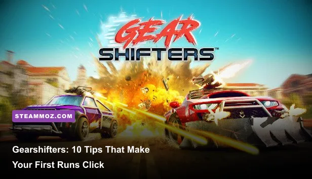 Gearshifters combat vehicle fighting enemies on a hostile road