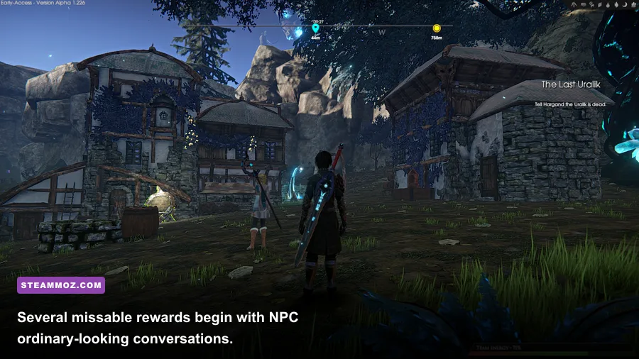 Jagholm settlement and side quest NPCs in Edge Of Eternity