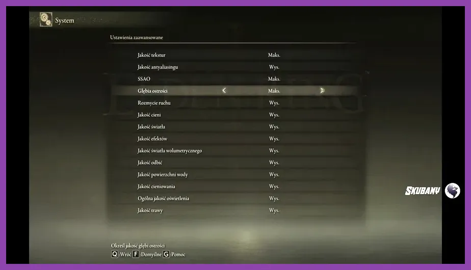 Elden Ring graphics settings menu