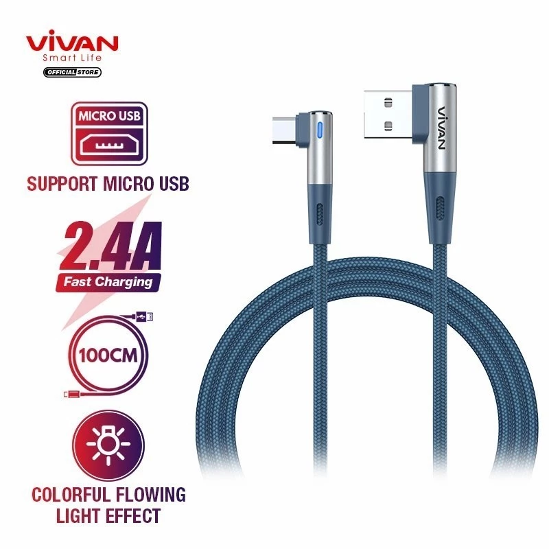 VIVAN BWM100S Kabel Data Gaming Micro 2,4A 100Cm