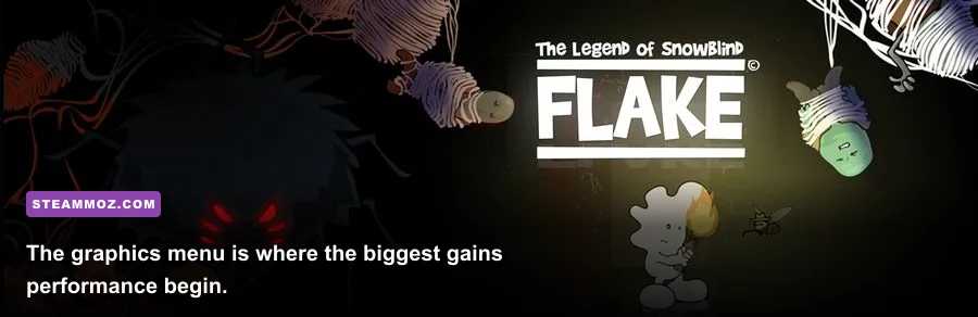 FLAKE The Legend of Snowblind PC graphics settings menu