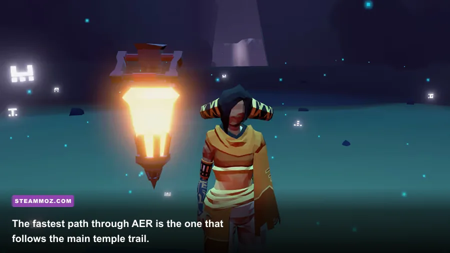Auk approaching a major ancient temple in AER Memories of Old