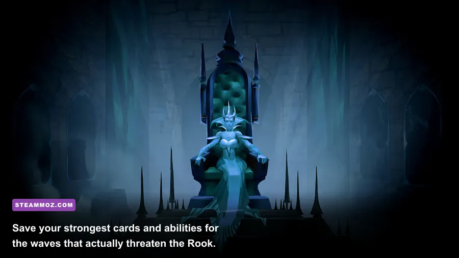 Defend the Rook boss wave approaching the castle during a run