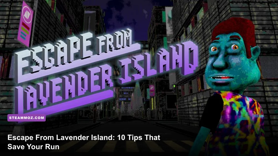 Escape From Lavender Island player exploring a mysterious lavender-covered island