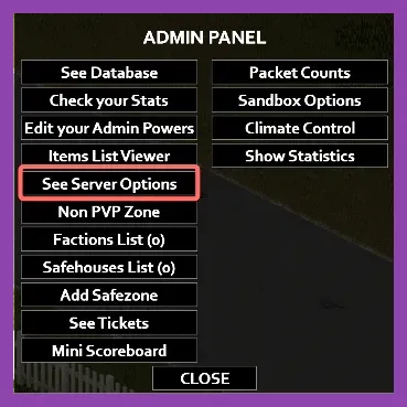 Project Zomboid multiplayer hosting setup screen