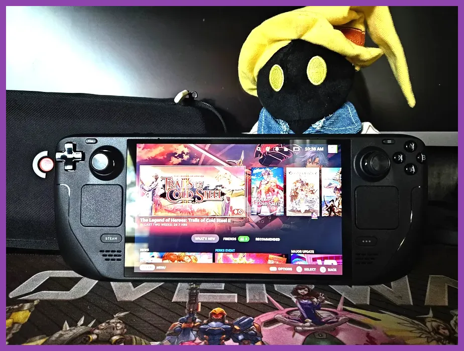 AAA game running smoothly on Steam Deck OLED screen