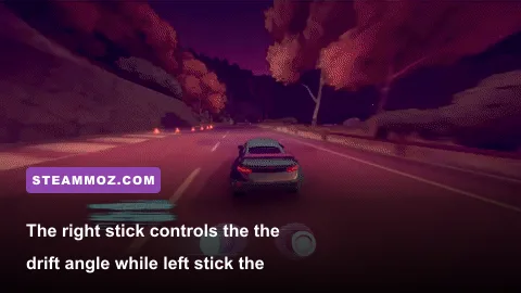 Inertial Drift gameplay showing a car holding a controlled corner drift