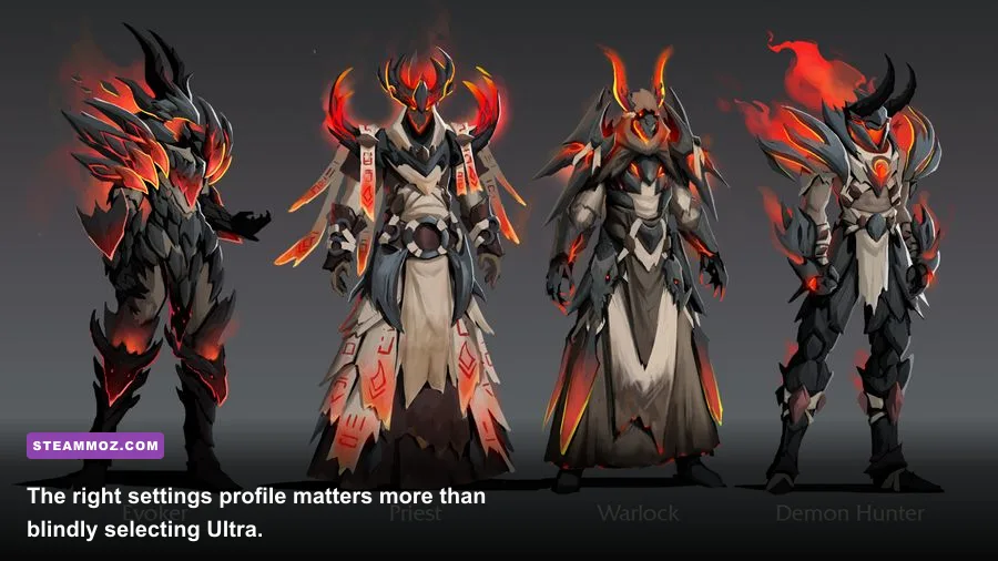 World of Warcraft graphics settings menu showing advanced PC options