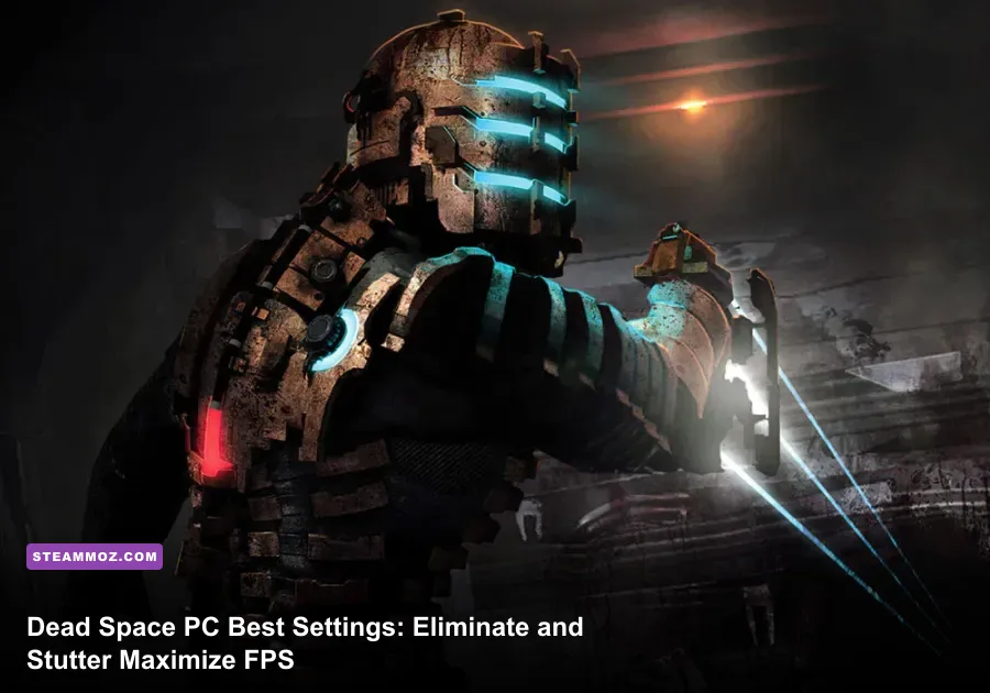 Isaac Clarke aiming his plasma cutter down a dimly lit hallway on the USG Ishimura in Dead Space PC