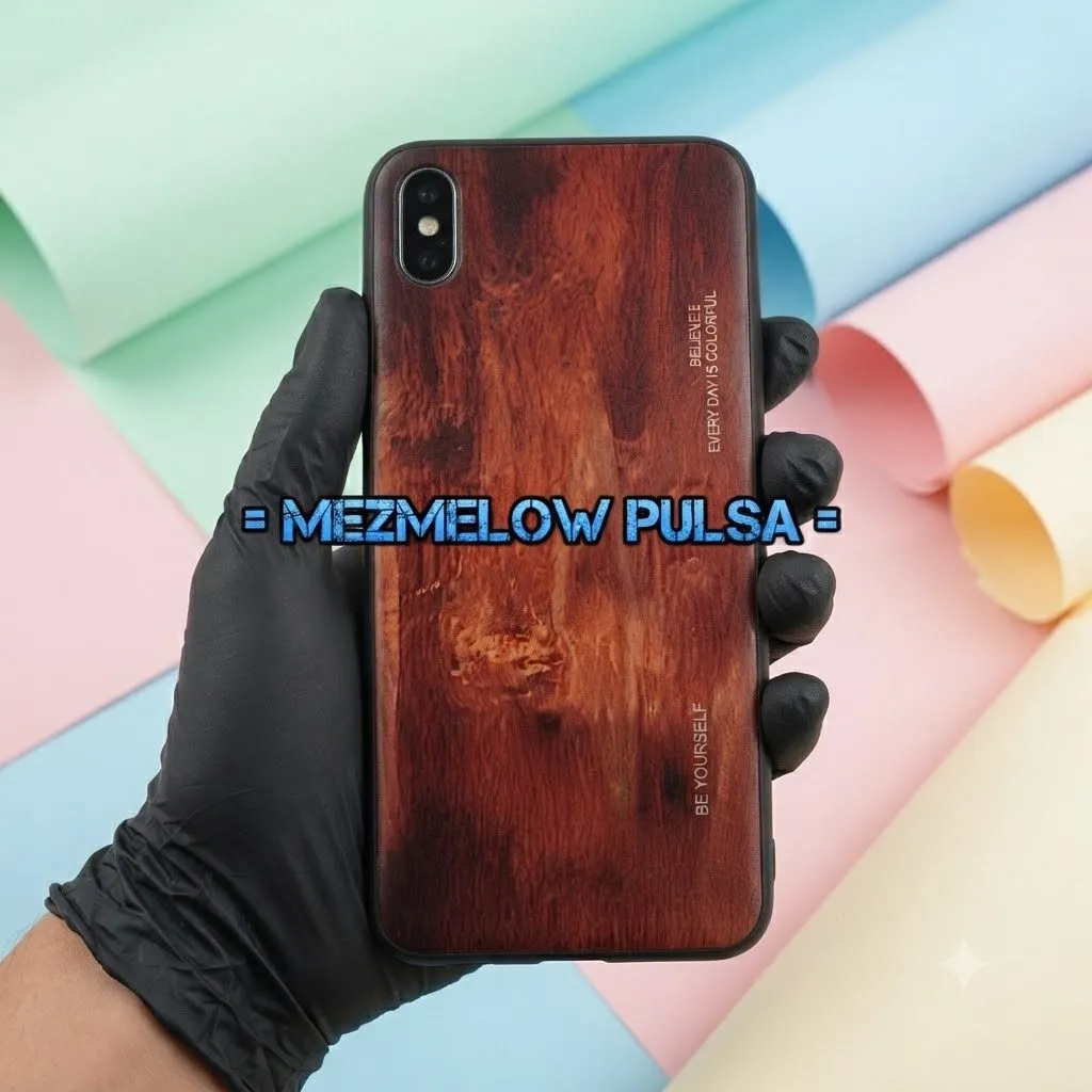 Casing Wood Grain Glass Motif Kayu Caseng Hard Case XIAOMI REDMI 7A