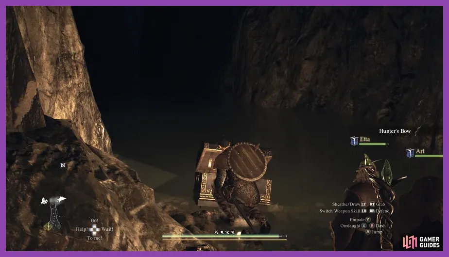 Iron Greatsword and Hunter's Bow equipped on a character in Dragon's Dogma 2