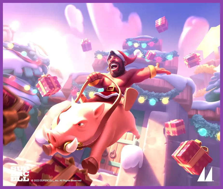 Clash Royale Hog Rider screaming his battle cry