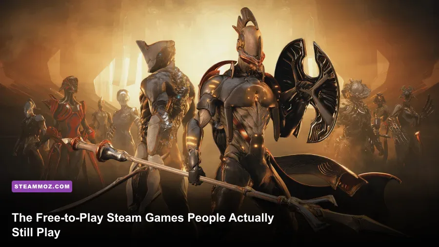 Steam storefront showing free to play games with active player counts