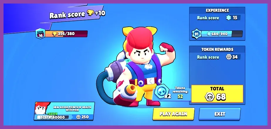 Victory screen after defeating the final boss in Brawl Stars