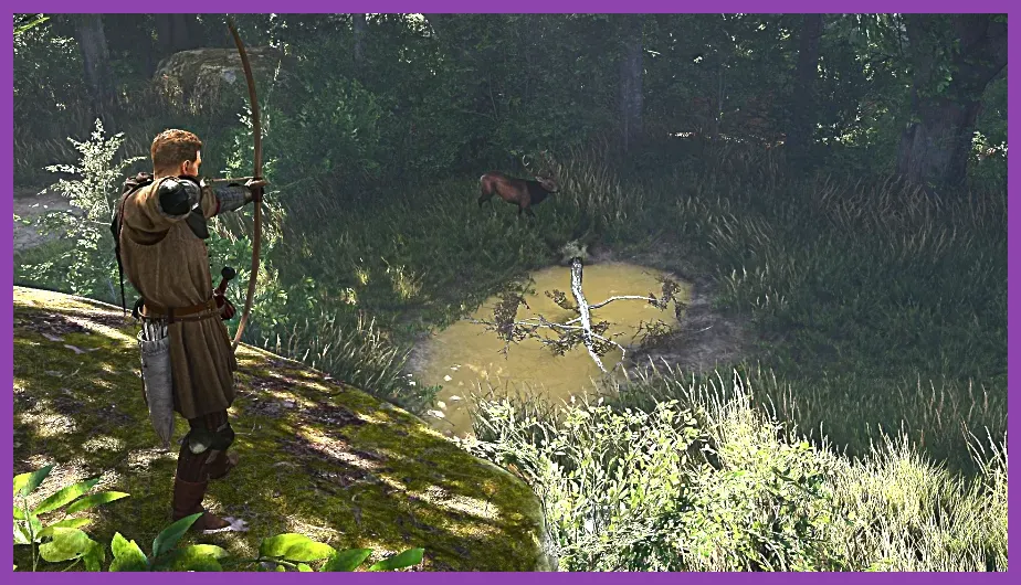 Henry crafting potions and exploring the wilderness in Kingdom Come Deliverance 2