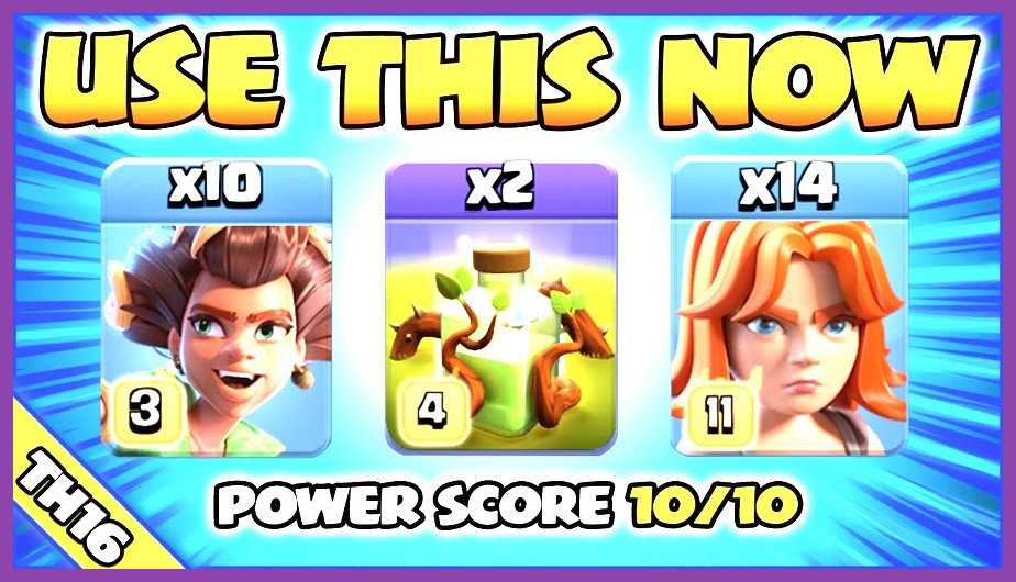 High-level Town Hall attack executing a 3-star strategy in Clash of Clans