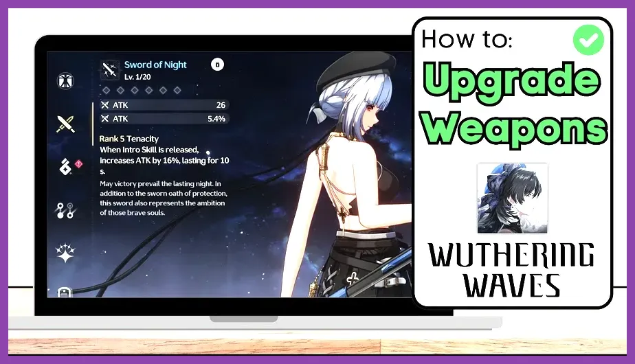 Weapon upgrade options in Wuthering Waves