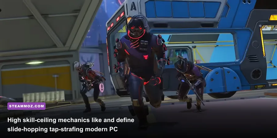 Apex Legends high speed gunfight showing mobility and tactical abilities