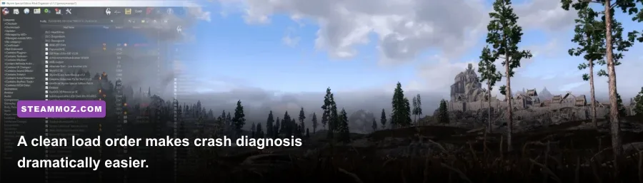 Skyrim Mod Organizer 2 load order and mod conflict interface