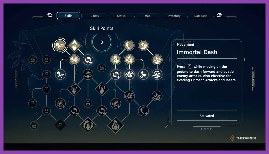 Fully unlocked skill tree in Nine Sols
