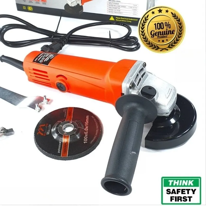 Mesin gerinda gurinda Angle Grinder Heavy duty 4Inch MULLER tipe 2650 / Mubeo Adller Angle Grinder Model 2650 - Gambar 2
