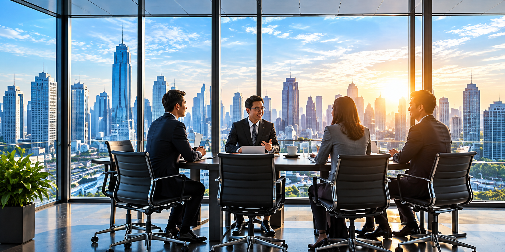 Executive Meeting in Modern Office