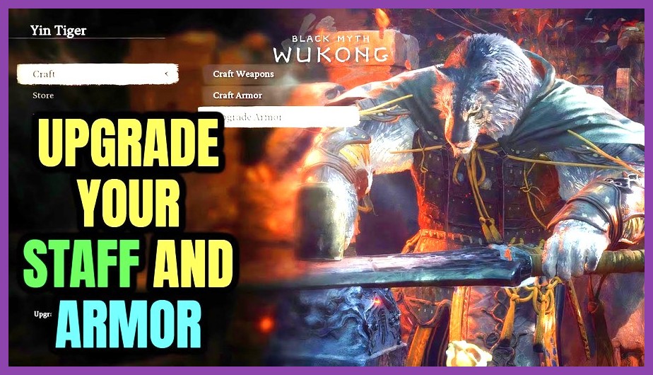 Black Myth Wukong weapon being forged at a shrine with glowing materials