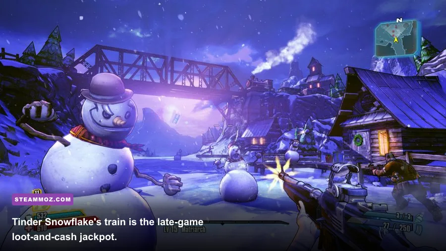 Borderlands 2 Tinder Snowflake loot train at Marcus Mercenary Day