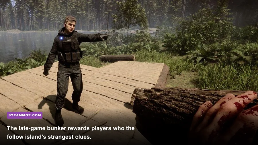 Sons of the Forest luxury bunker containing the Golden Armor