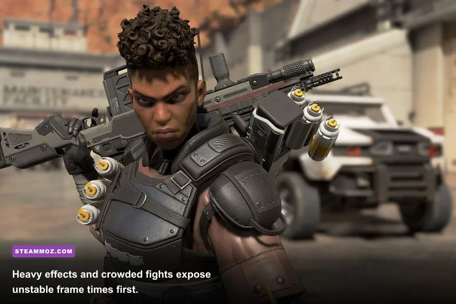 Apex Legends PC firefight with Bangalore smoke and R-301 rifle