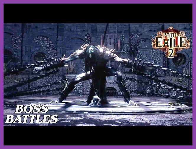 Player character dodging boss area-of-effect spells in Path of Exile 2