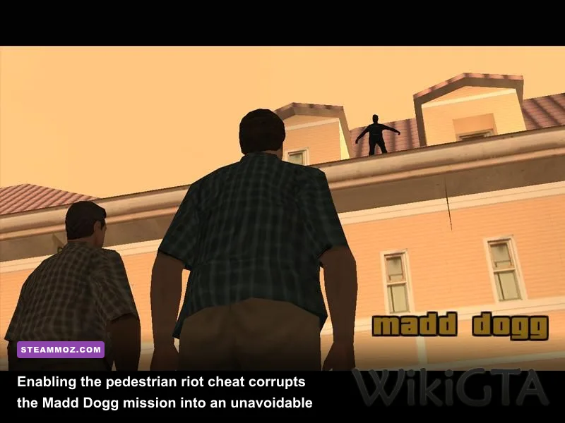 Madd Dogg standing on the Royal Casino roof in GTA San Andreas