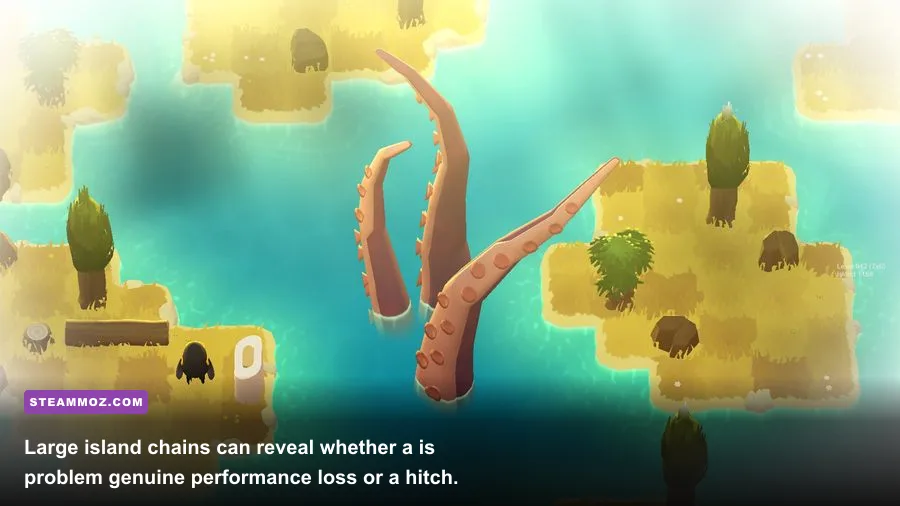 A Monster's Expedition world map showing connected islands and waterways