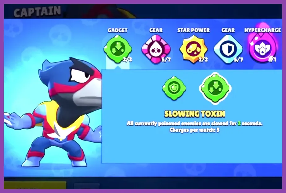 Crow slowing down and poisoning the boss in Brawl Stars