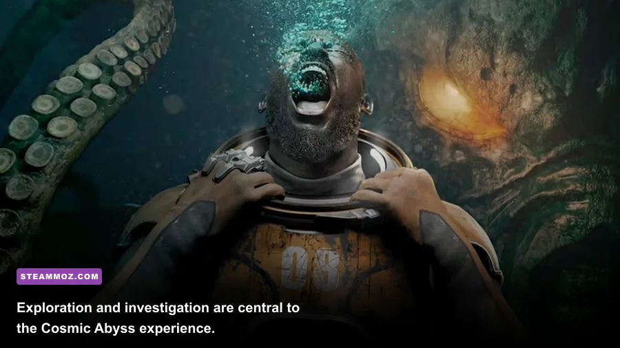 Cthulhu The Cosmic Abyss gameplay showing underwater ruins exploration