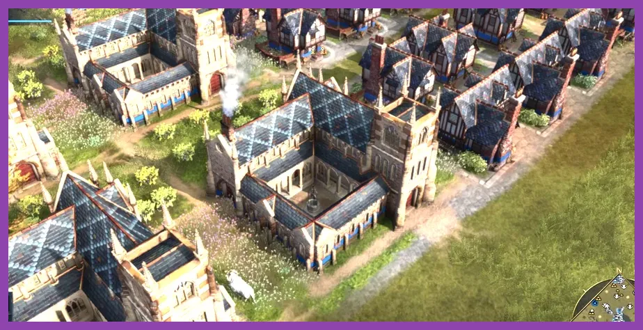 Relics inside a monastery generating gold in Age of Empires 4